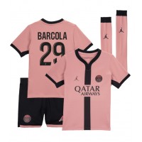 Camiseta Paris Saint-Germain Bradley Barcola #29 Tercera Equipación para niños 2024-25 manga corta (+ pantalones cortos)